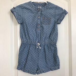 Carter’s Chambray Polka Dot Romper